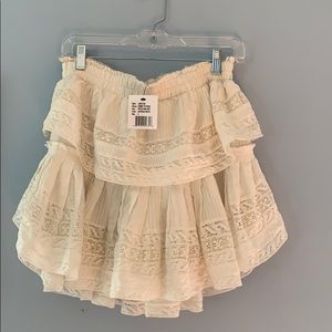 LOVESHACKFANCY Love Shack Fancy Ruffle Mini Skirt
